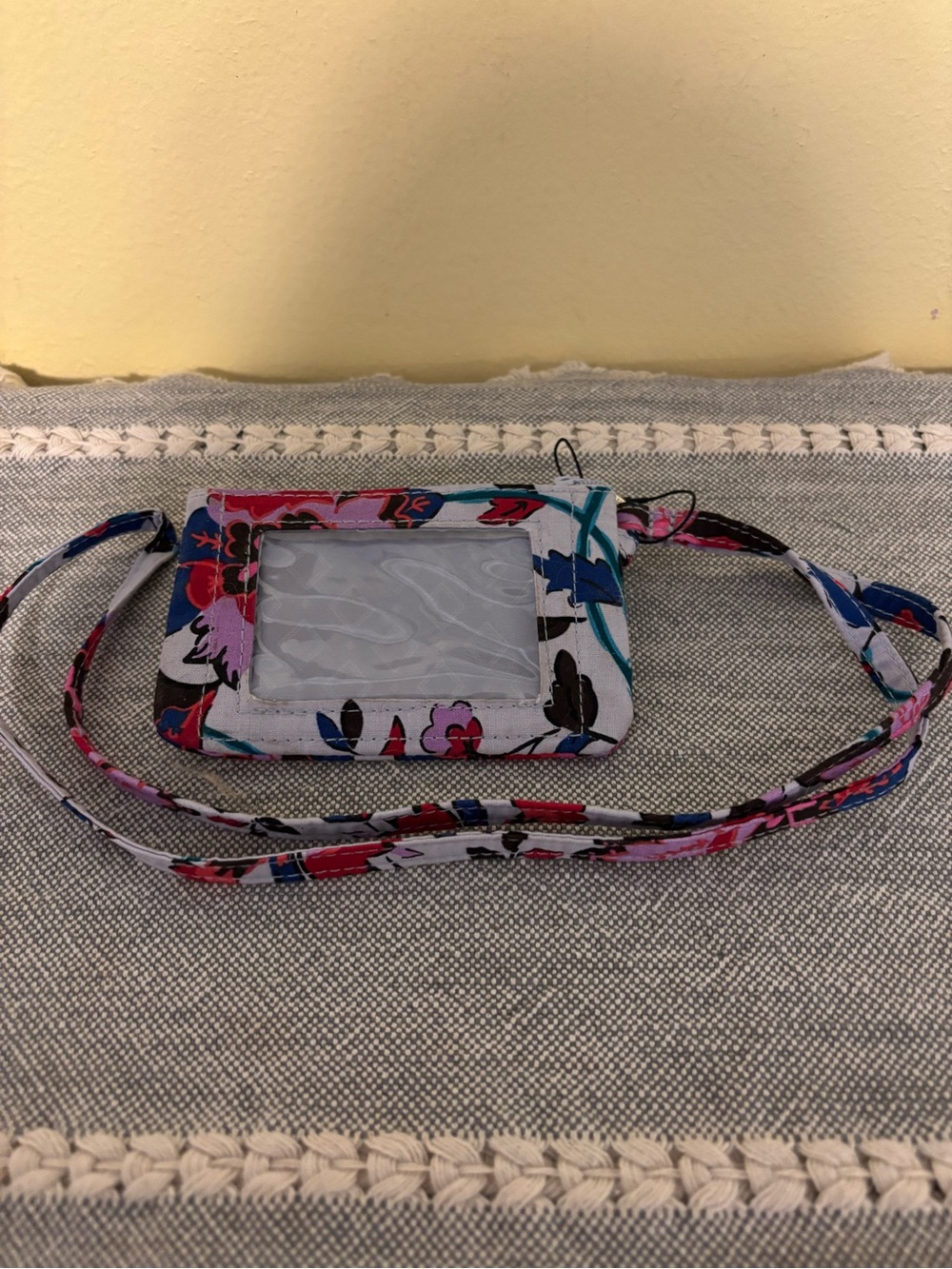 Vera Bradley Floral ID Holder - Pink Blue Red